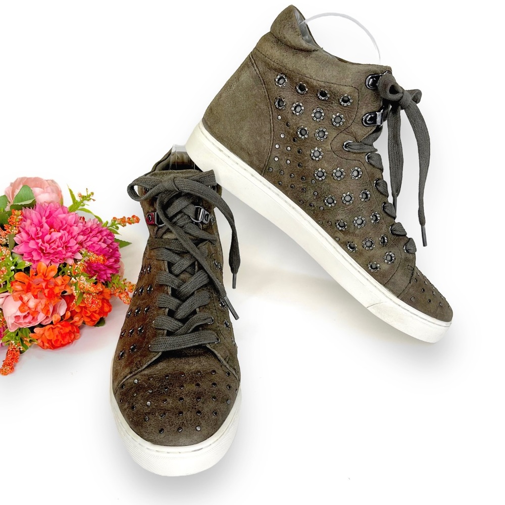 Vince Camuto Moss Green Bestinda High-Top Sneaker Size 8.5